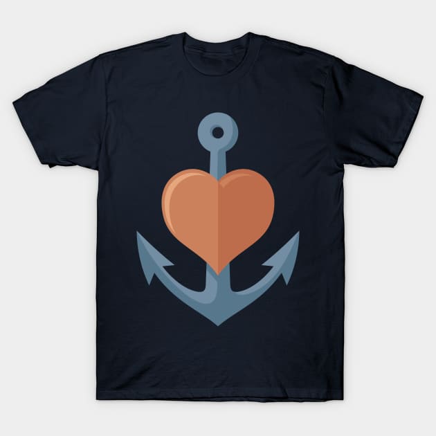 Anchor with Heart T-Shirt by sifis